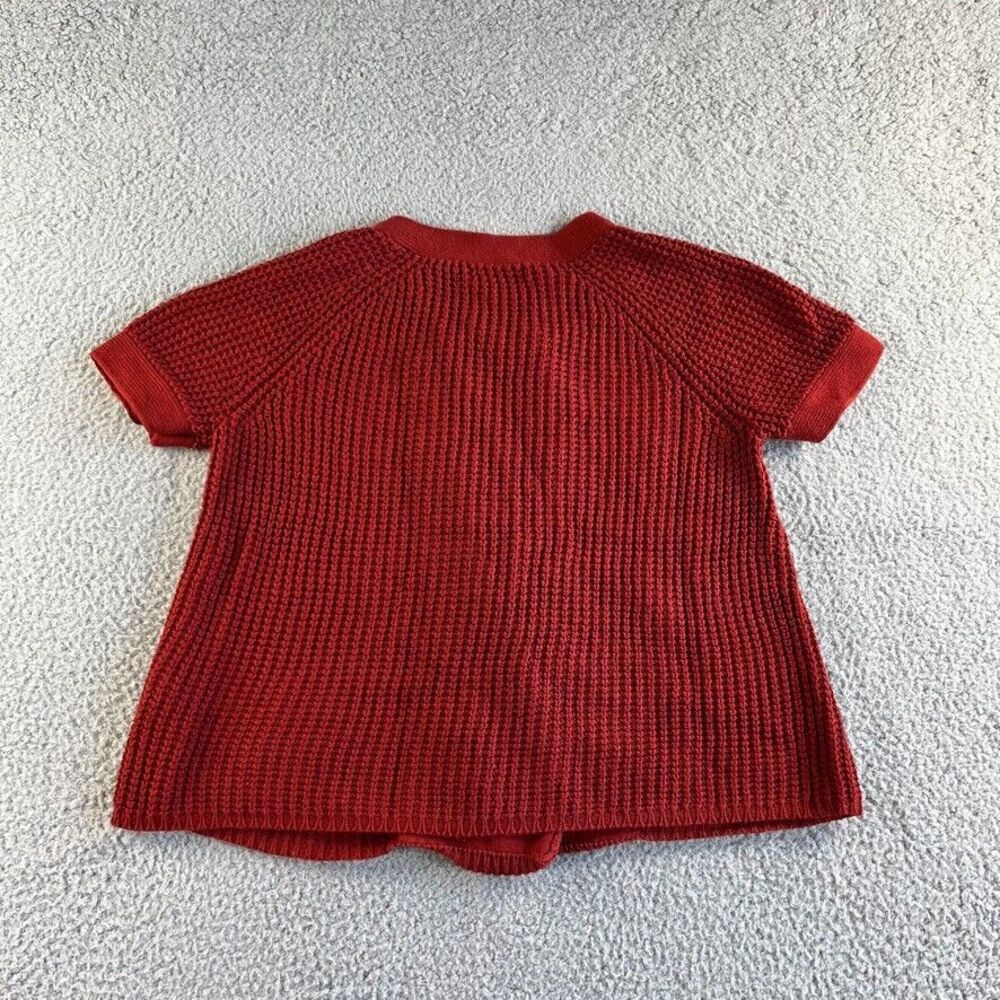 NEW‎ Banana Republic Cardigan Sweater Womens Small Red Angora Blend Chunky - Picture 2 of 16